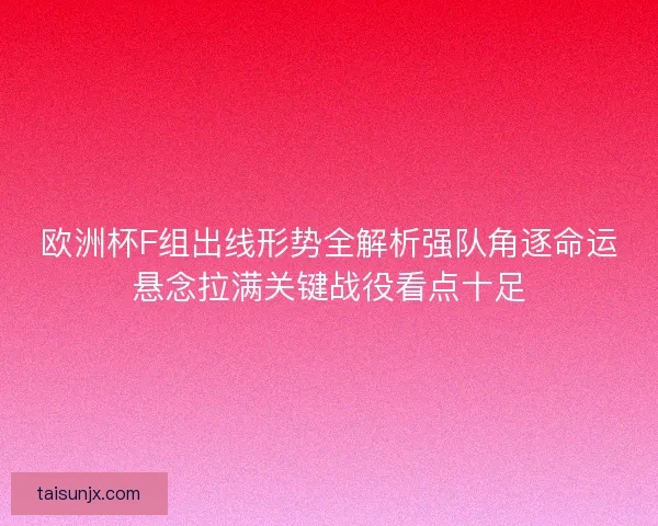 欧洲杯F组出线形势全解析强队角逐命运悬念拉满关键战役看点十足 欧洲杯F组出线形势全解析强队角逐命运悬念拉满关键战役看点十足
